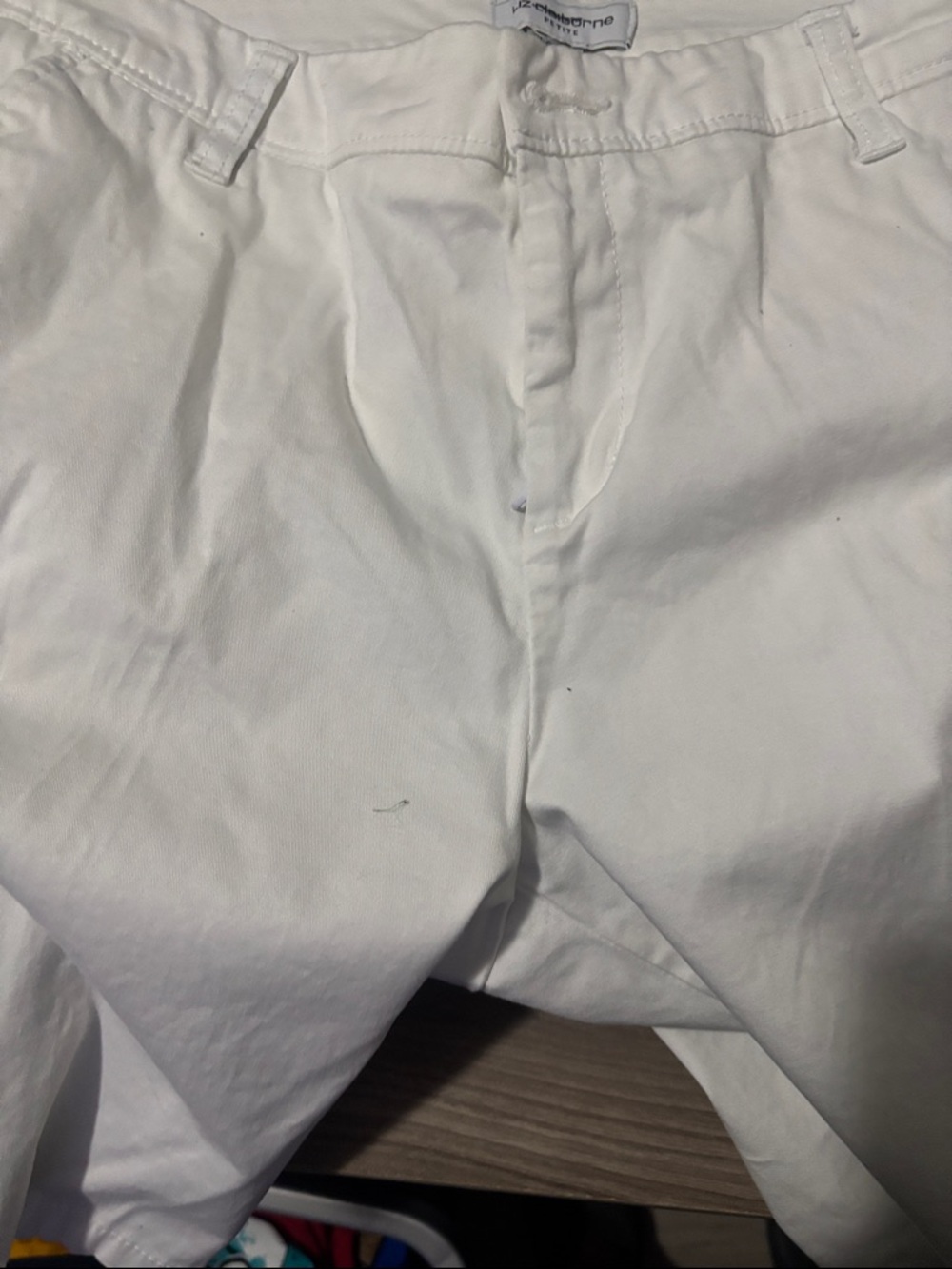 Liz Claiborne White Petite Classic Pants